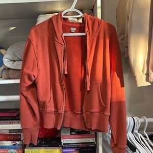 Aerie Warm Red Zip-Up Hoodie